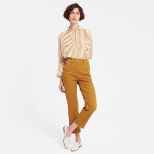 Everlane The Straight-Leg Crop Pants in Golden Brown size 10